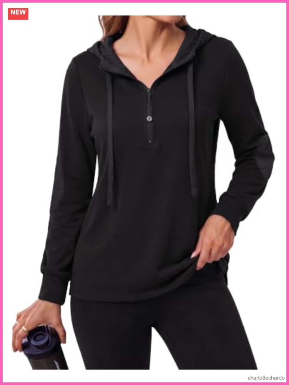 Zip Hoodie for Women Quilted Pullover Sweatshirt Fleece Fall Clothes Athletic